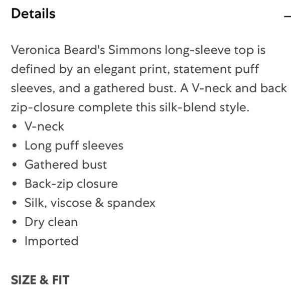 Veronica Beard Simmons Puff Sleeve Silk Blend Top - Picture 8 of 14